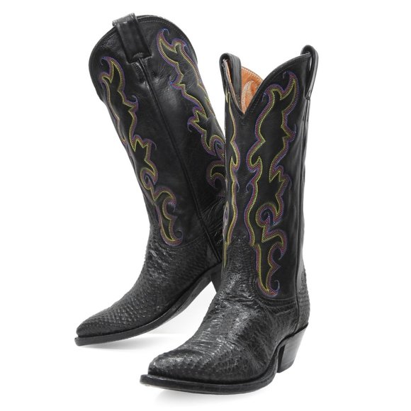 pointed toe ostrich boots